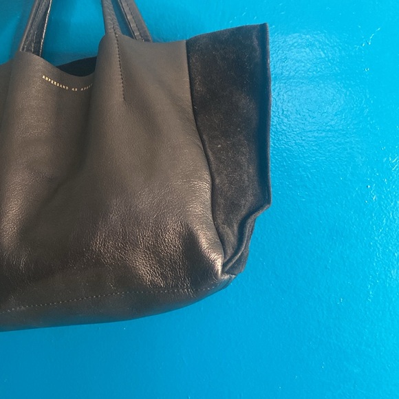 AS Ampersand Apostrophe Black Leather/Suede Tote - Picture 3 of 8